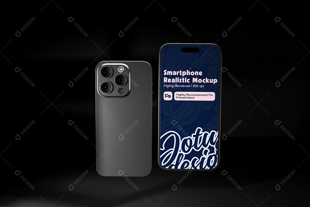 Mockup de Dois Celulares PSD Editável