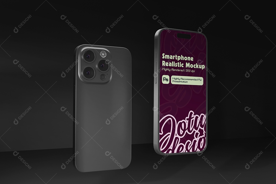 Two Mobile PSD Mockup Editable