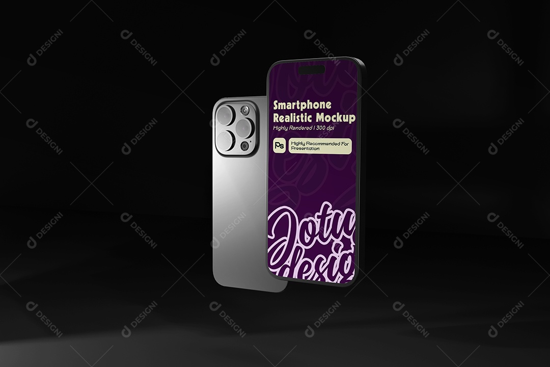 Mockup de Dois Celulares PSD Editável