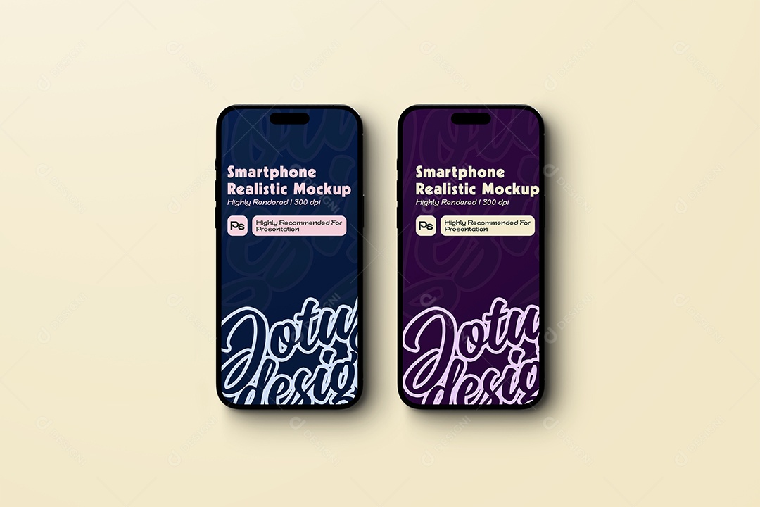 Mockup de Dois Celulares PSD Editável