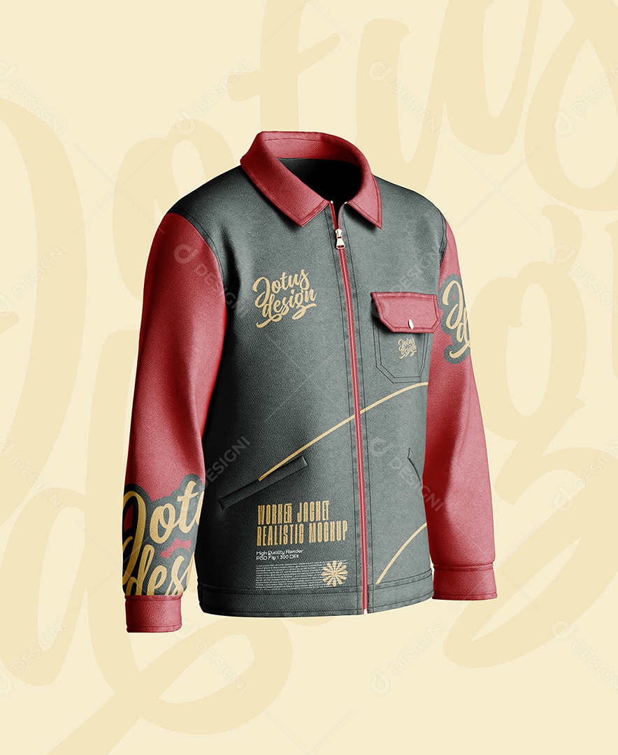 Jacket Mockup With Pockets For PSD Composition Editable
