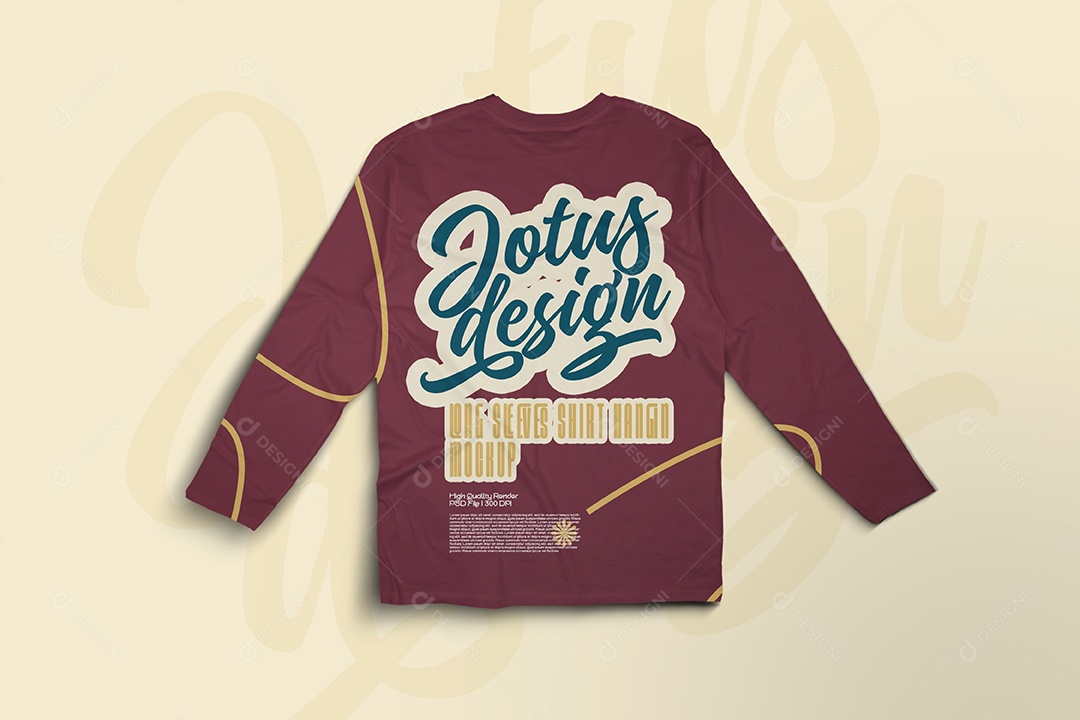 Mockup de Camisa Manga Longa Para Composição PSD Editável