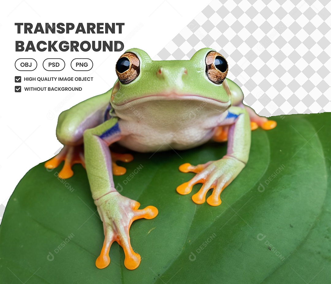 Elemento Perereca 3D para Composição PSD