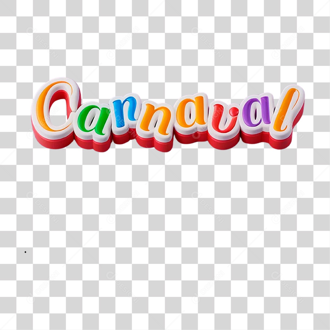 Selo 3D Carnaval PNG Transparente