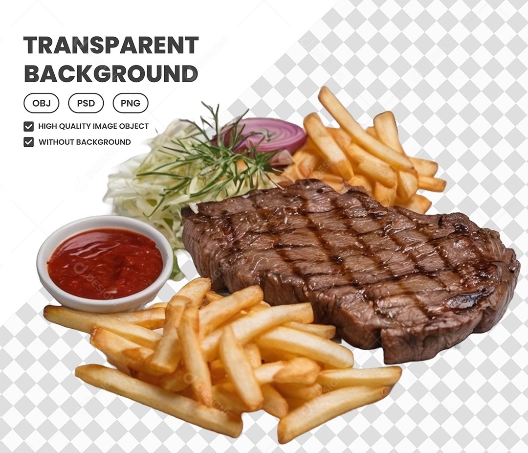 Elemento Comida 3D para Composição PSD