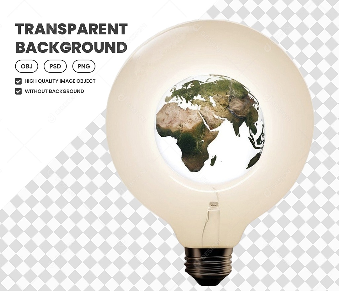 Elemento Luminária 3D para Composição PSD