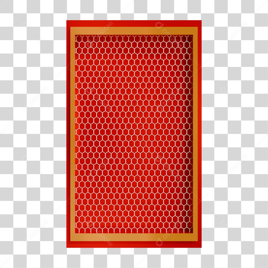 Elemento 3D Painel Metal PNG Transparente