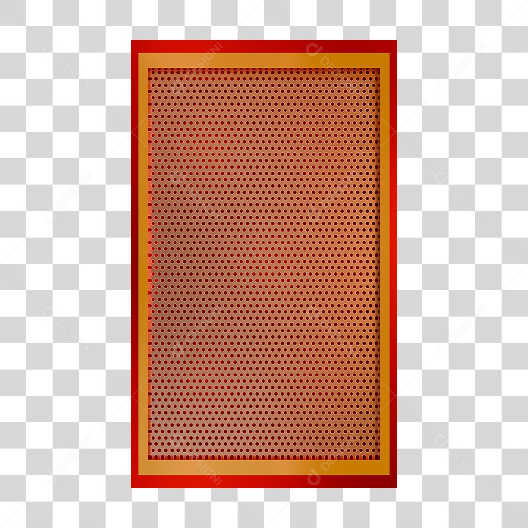 Elemento 3D Painel Metal PNG Transparente