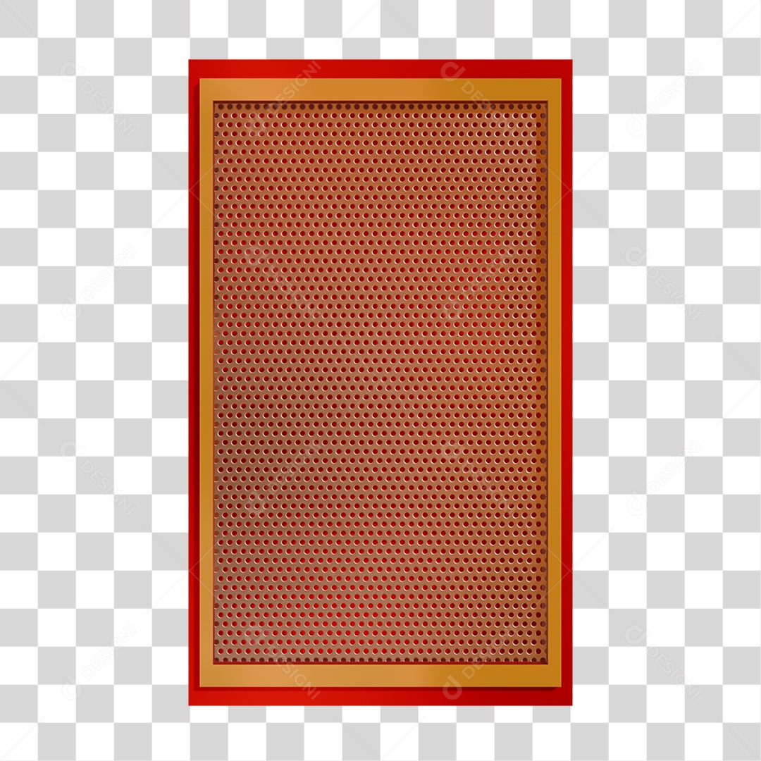 Elemento 3D Painel Metal PNG Transparente