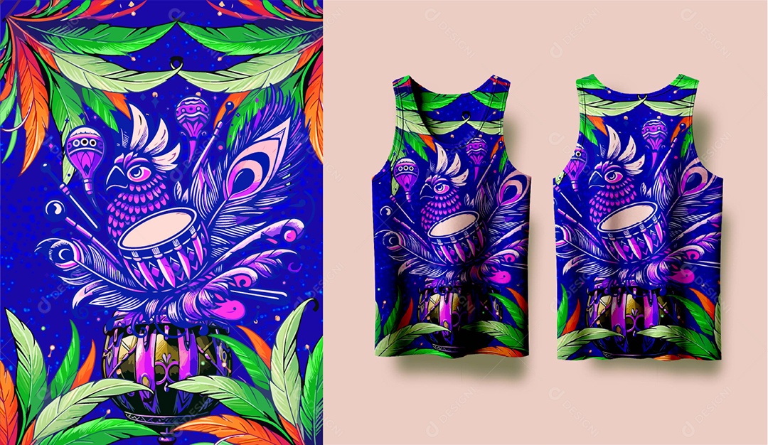 Modelo de Abadá de Carnaval Vetor EPS