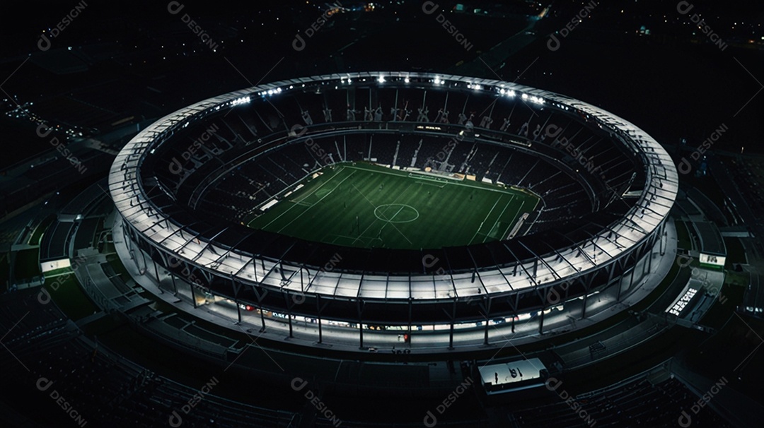 Um estádio bem iluminado