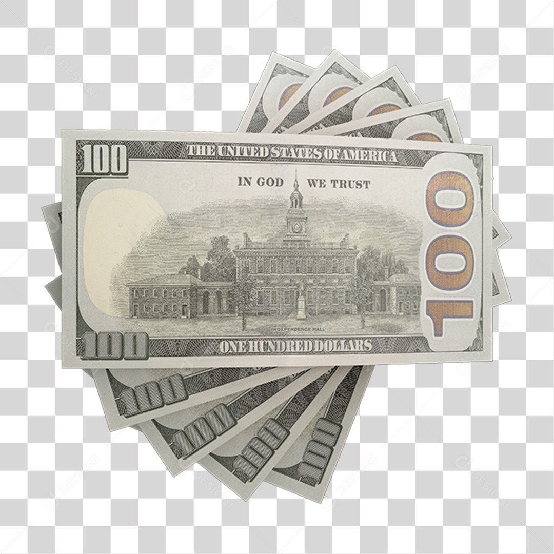 Cédula de Dinheiro Dólares PNG Transparente