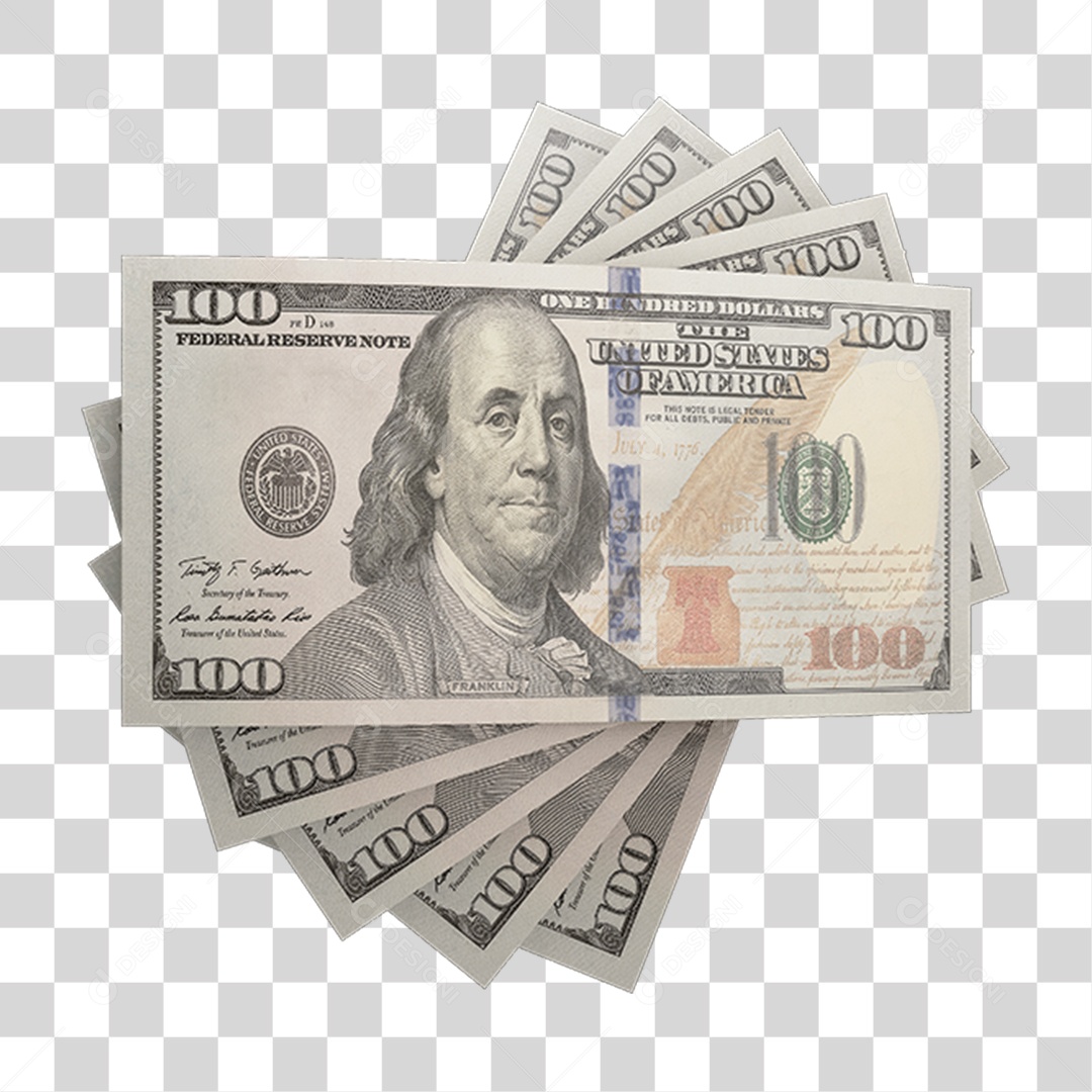 Cédula de Dinheiro Dólares PNG Transparente