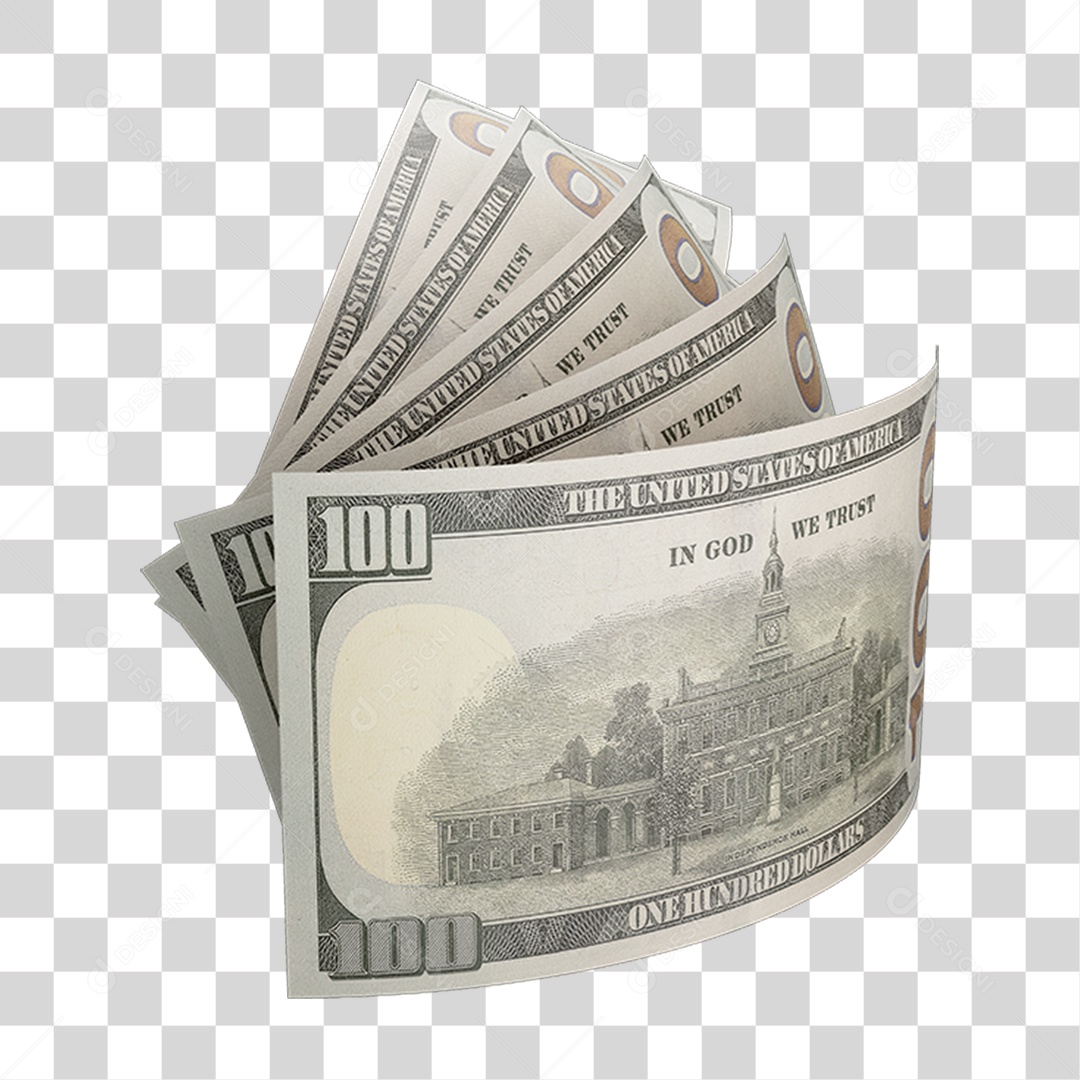 Cédula de Dinheiro Dólares PNG Transparente