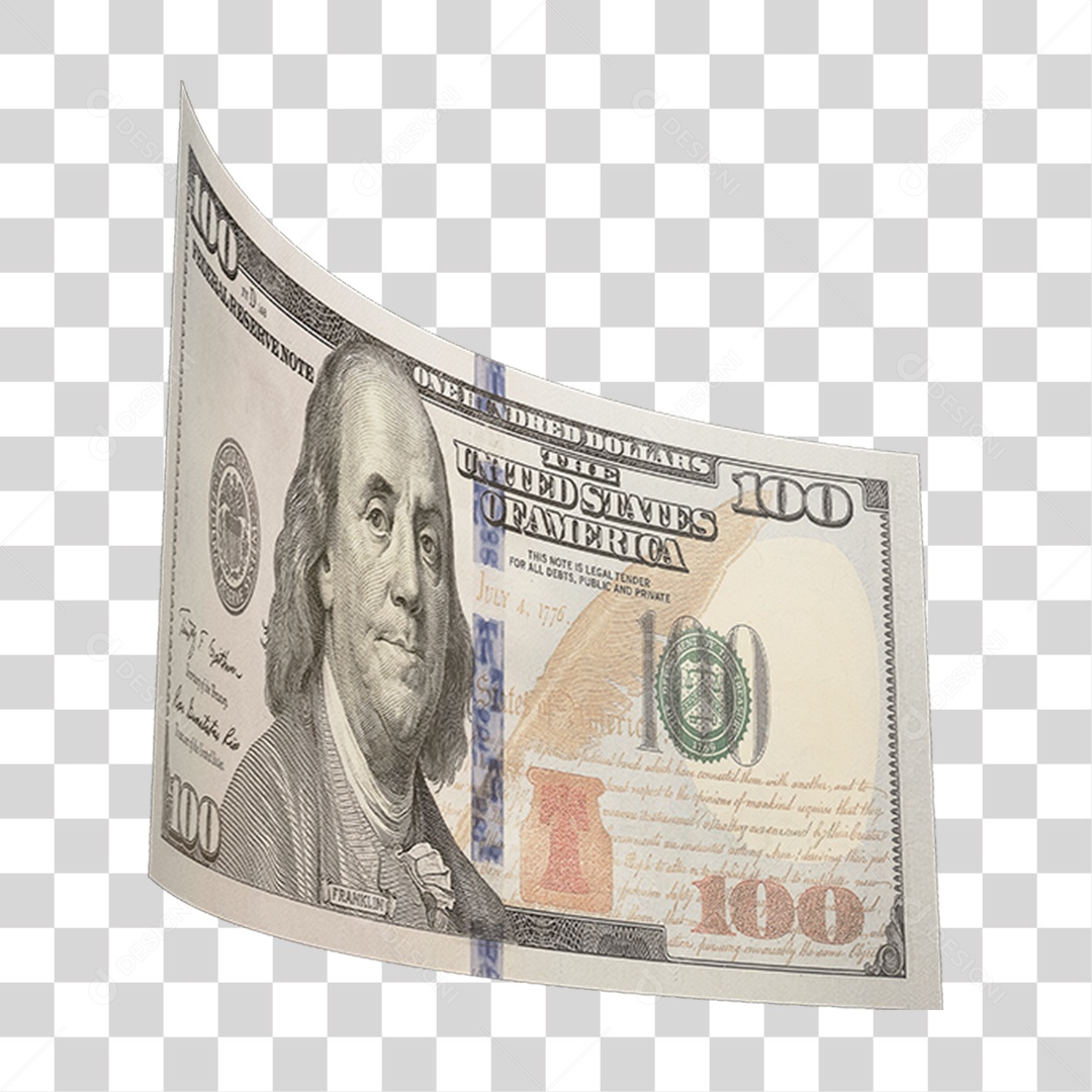 Cédula de Dinheiro Dólares PNG Transparente