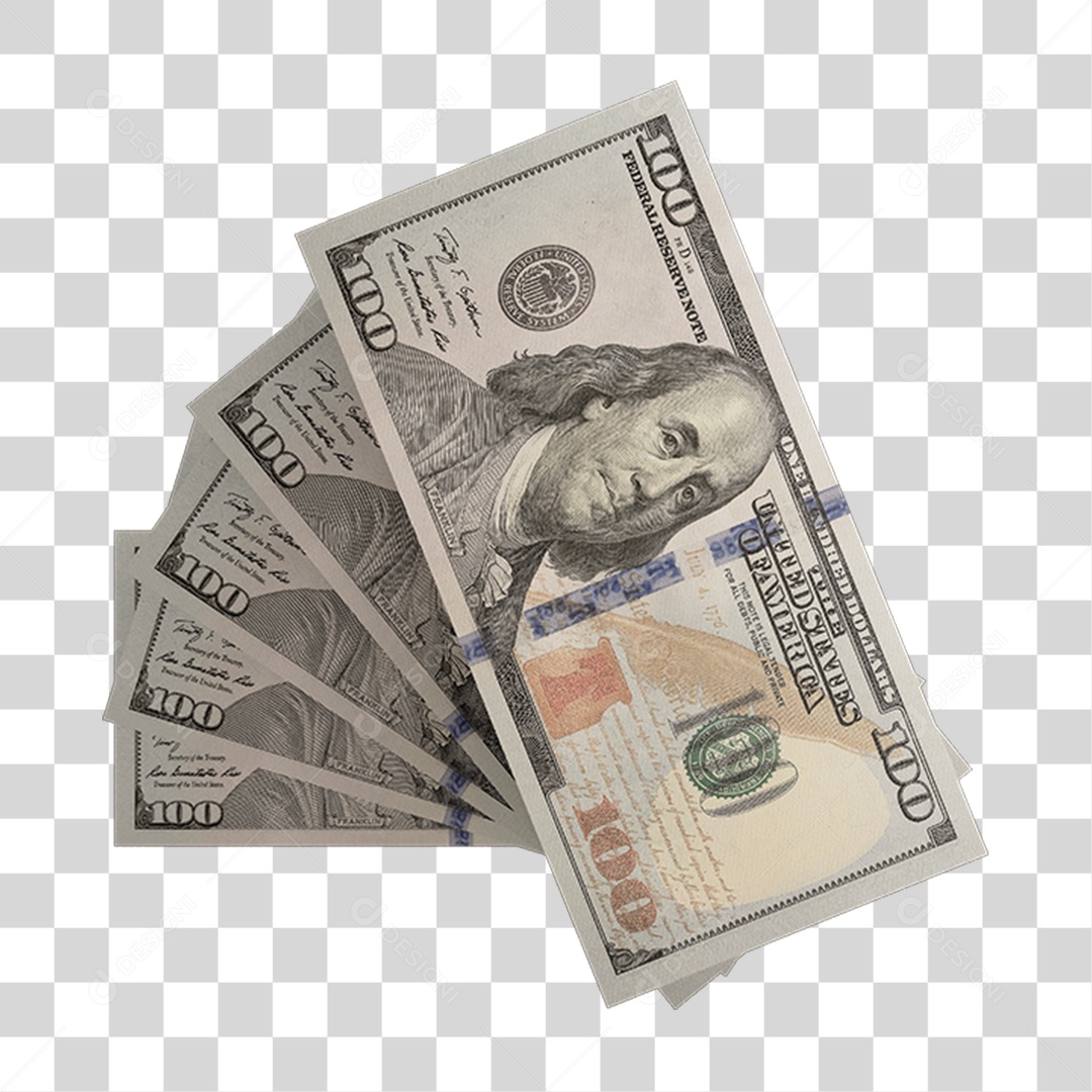 Cédula de Dinheiro Dólares PNG Transparente