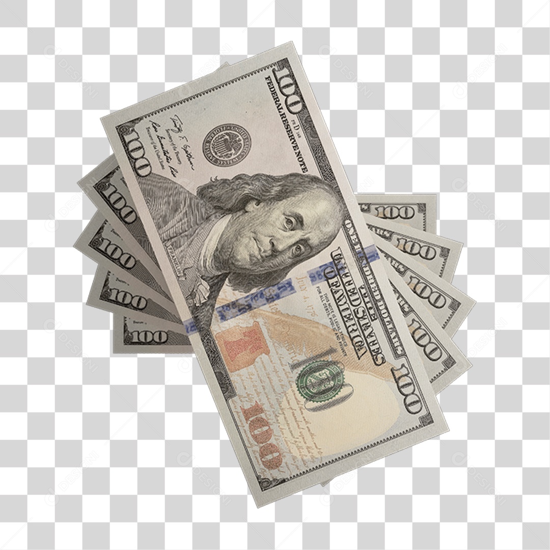 Cédula de Dinheiro Dólares PNG Transparente