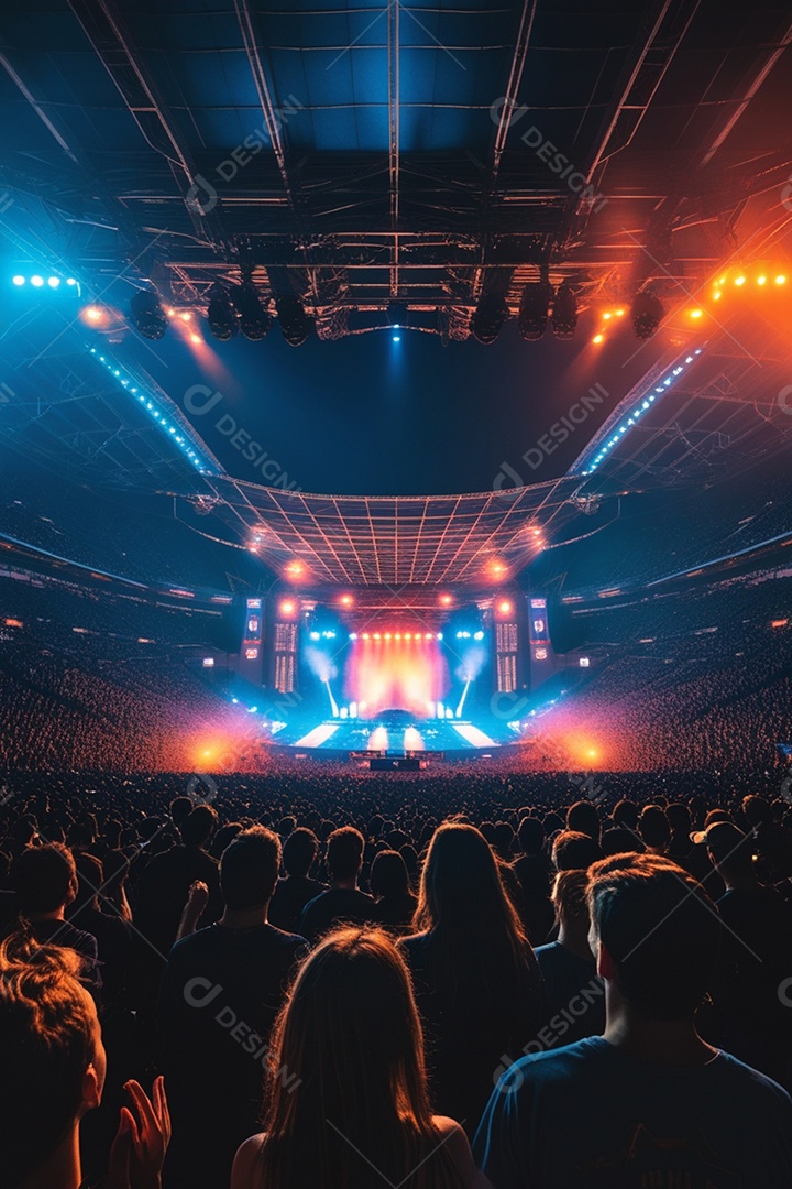Uma imensa platéia e um palco bem iluminado