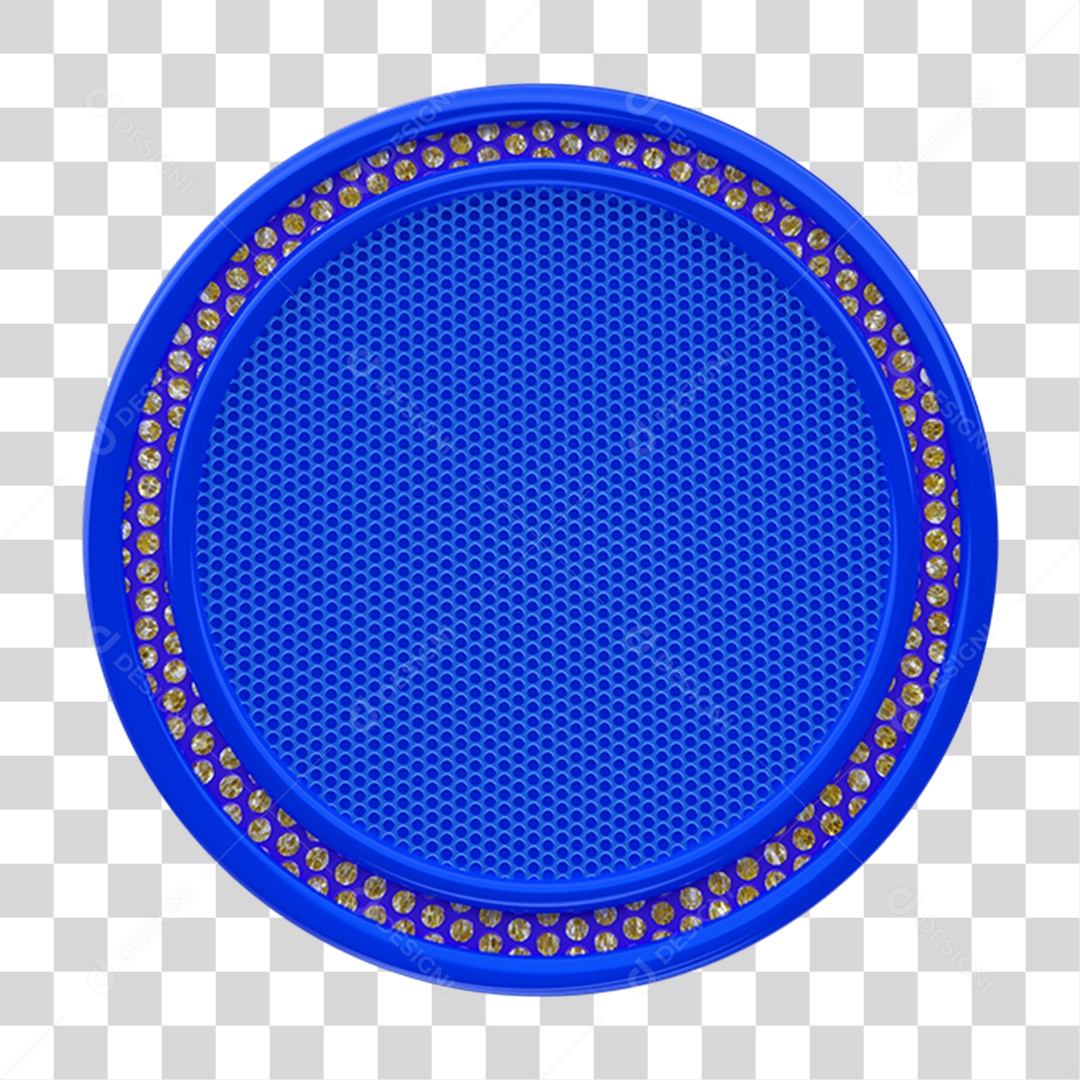 Elemento 3D Placa Redonda PNG Transparente