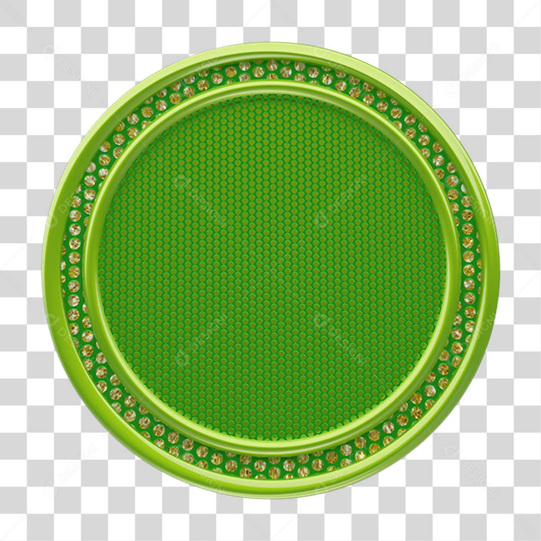 Elemento 3D Placa Redonda PNG Transparente