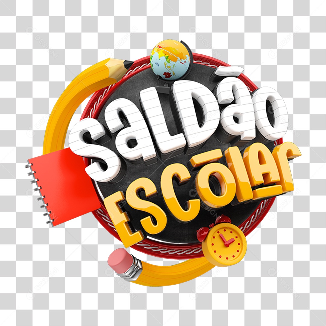 Seal 3D School Saldão PNG Transparent