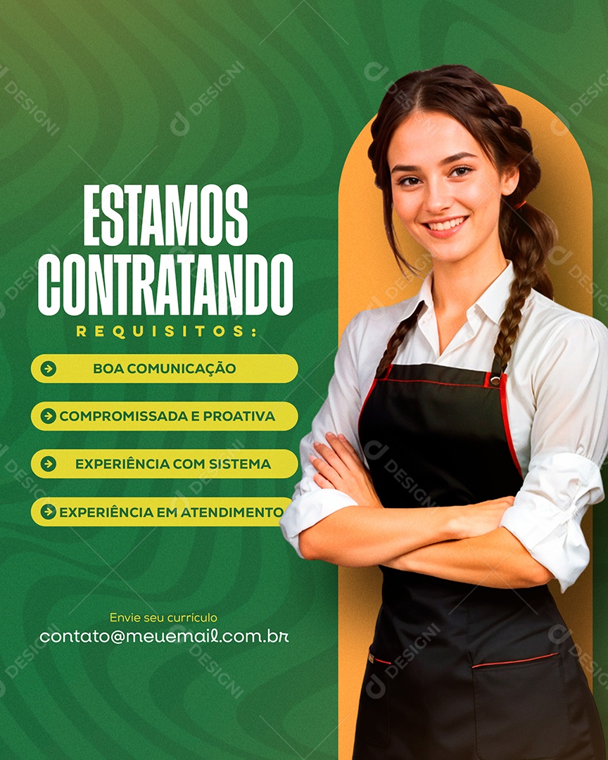 Estamos Contratando Social Media PSD Editável