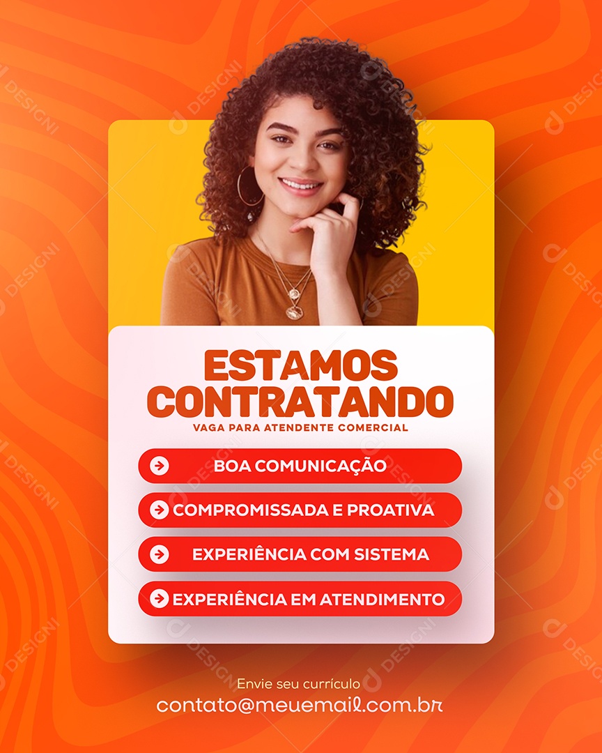 Estamos Contratando Social Media PSD Editável