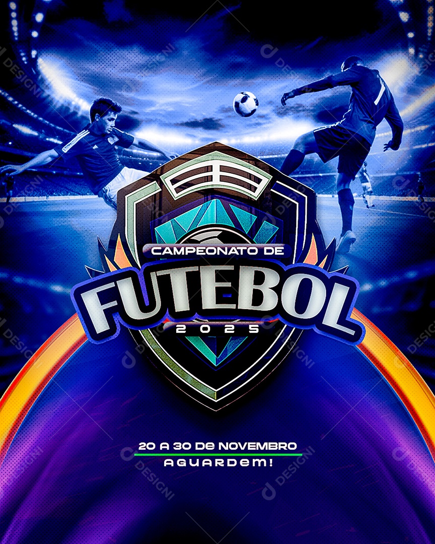 Flyer Campeonato de Futebol Social Media PSD Editável
