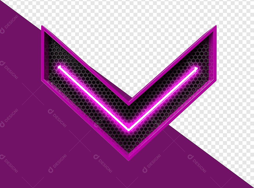 Elemento 3D Seta Metalica Para Composição PSD