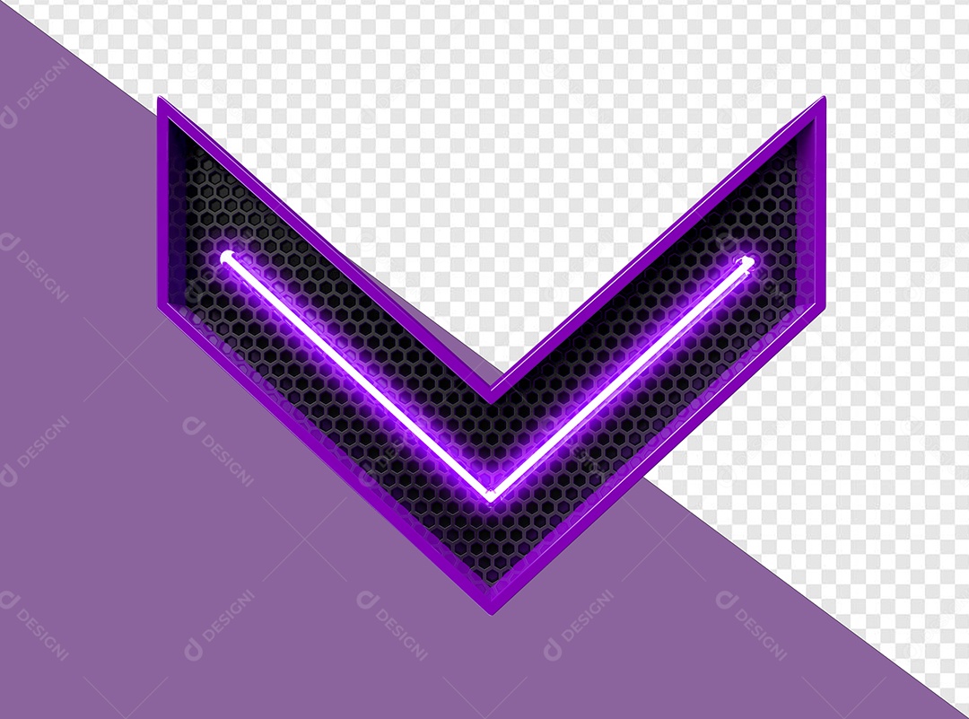 Elemento 3D Seta Metalica Para Composição PSD