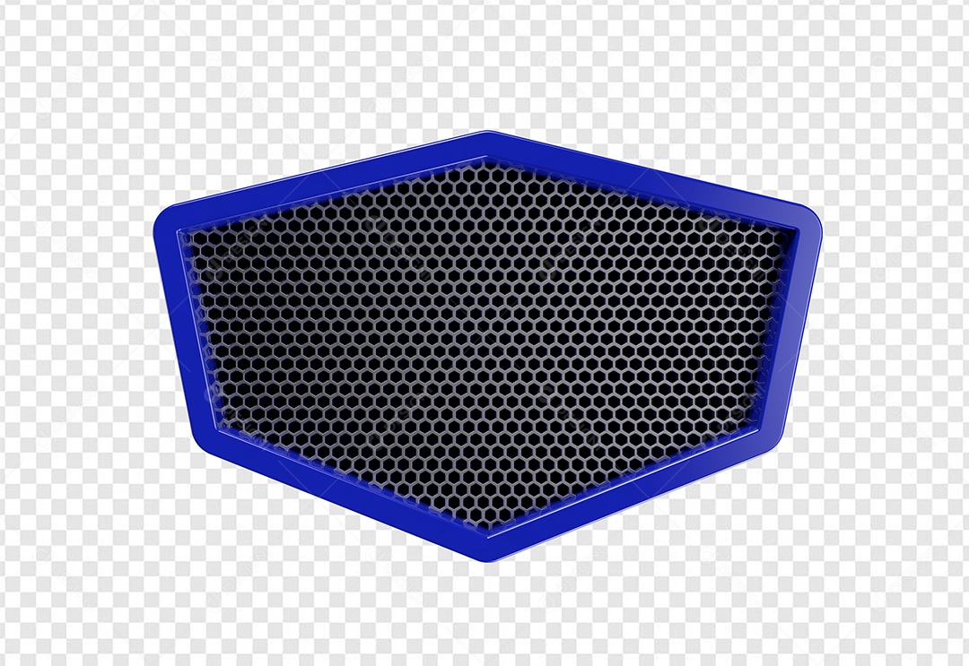 Panel With Blue Grade 3D Element for PSD Composition