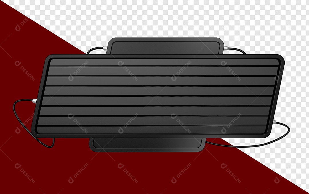 Elemento 3D Placa de Ferro Para Composição PSD