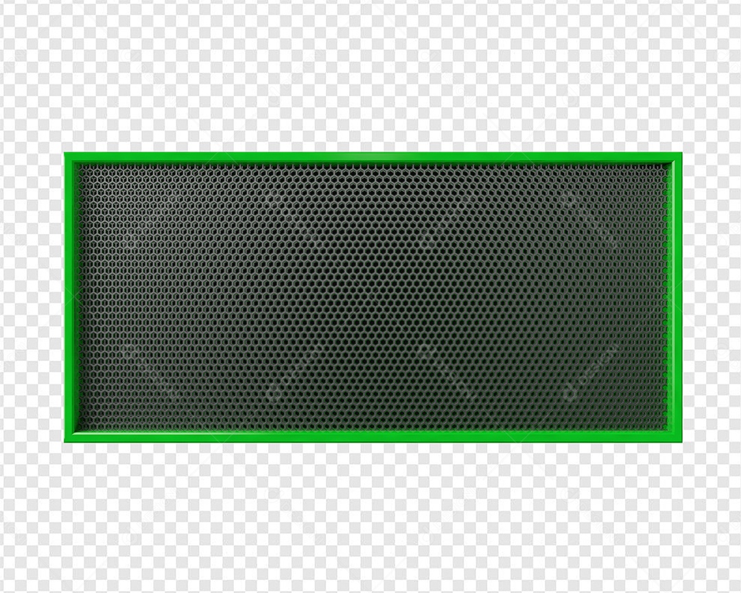 Elemento 3D Placa de Metal Retangular Para Composição PSD