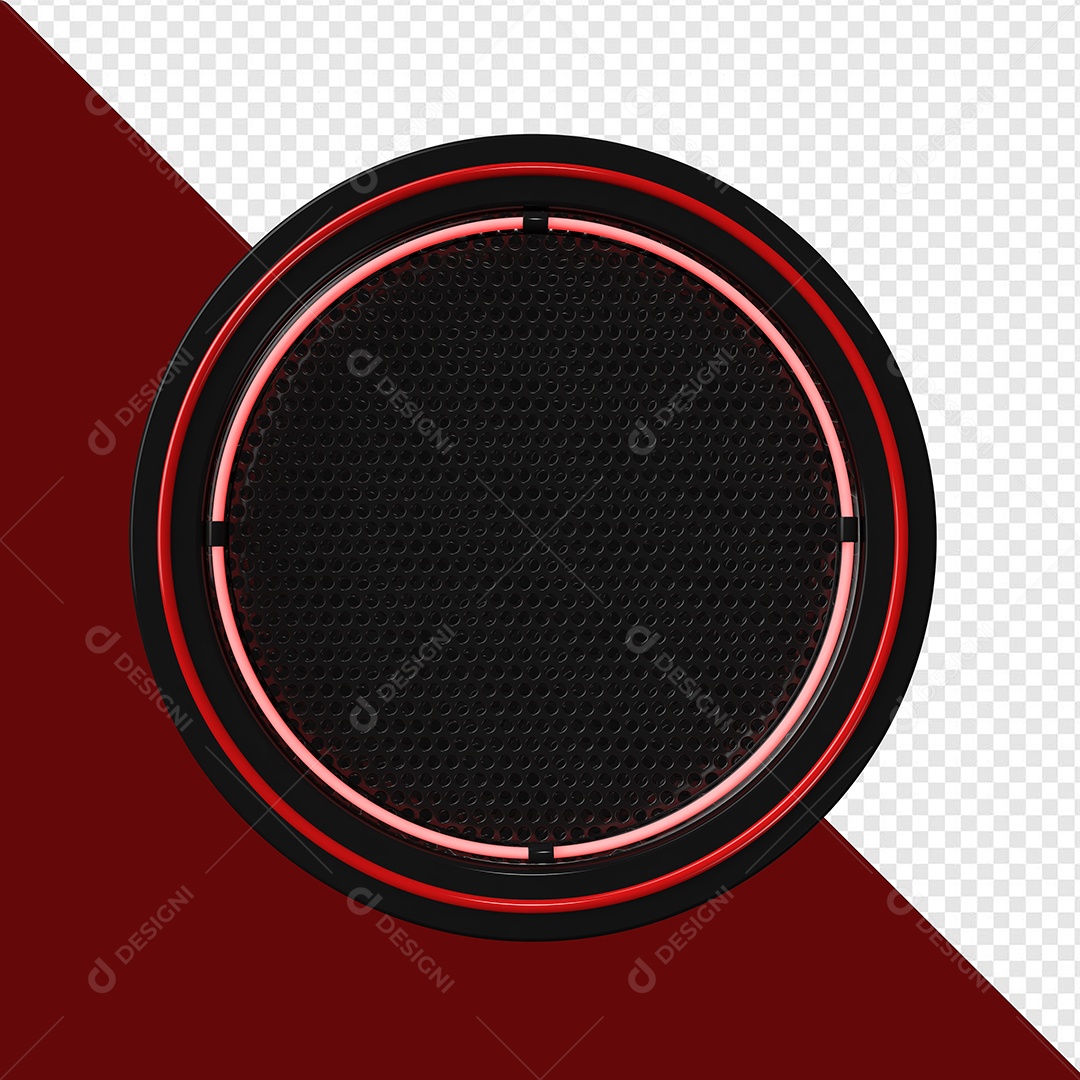 Elemento 3D Placa de Ferro Redonda Para Composição PSD