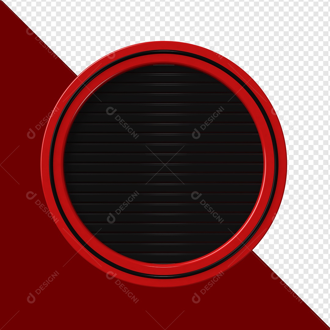 Elemento 3D Placa de Ferro Redonda Para Composição PSD
