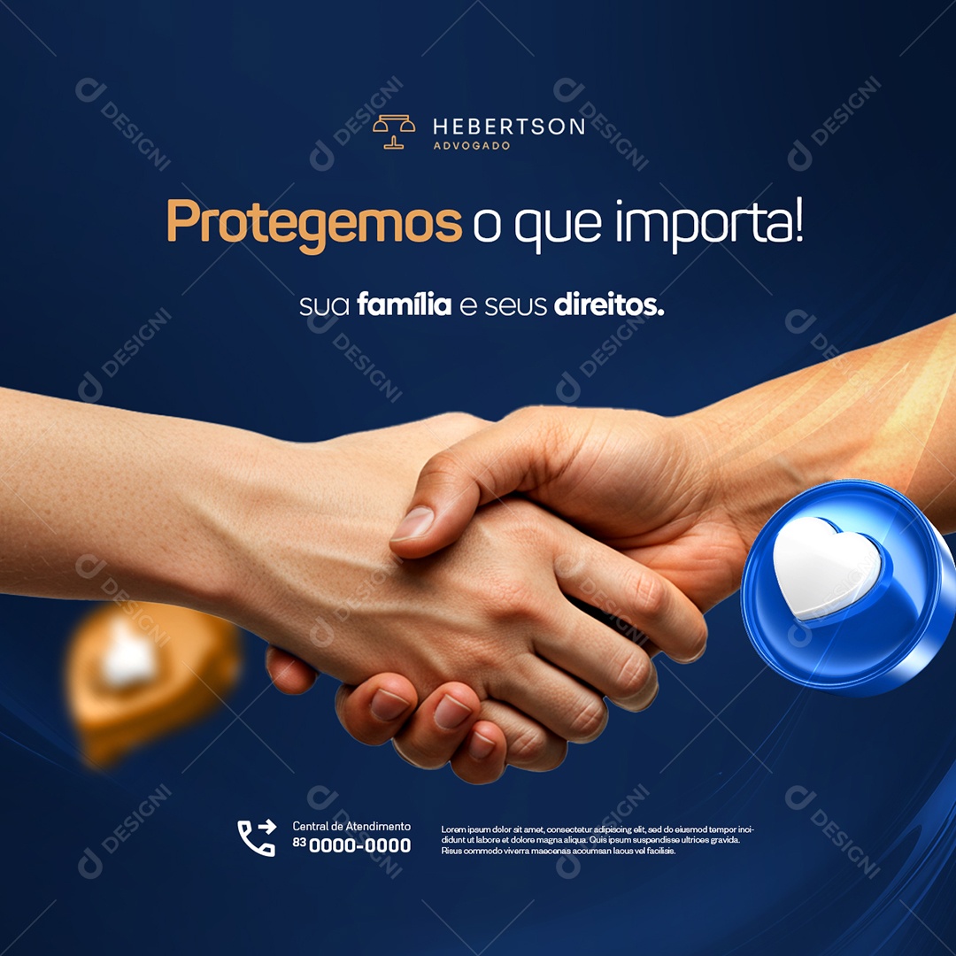 Advocacia Protegemos O Que Importa Social Media PSD Editável