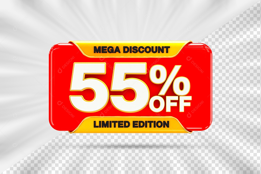Elemento Tag 55% OFF para Composição PSD