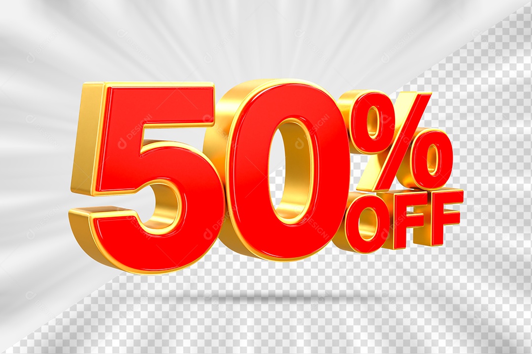 Elemento Número 50% OFF para Composição PSD