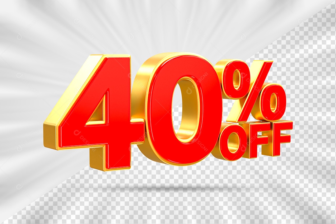 Elemento Número 40% OFF para Composição PSD