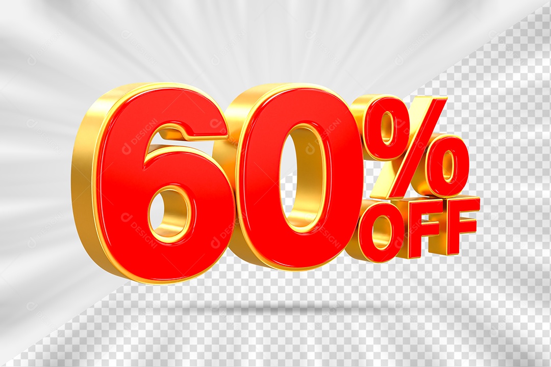 Elemento Número 60% OFF para Composição PSD