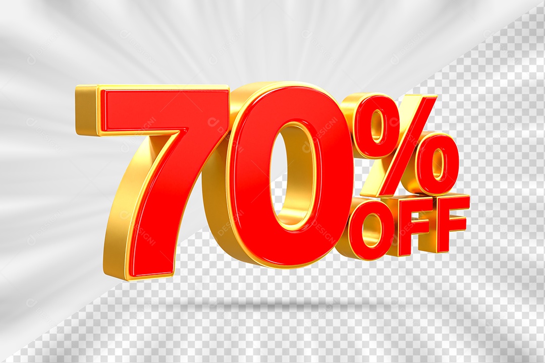 Elemento Número 70% OFF para Composição PSD