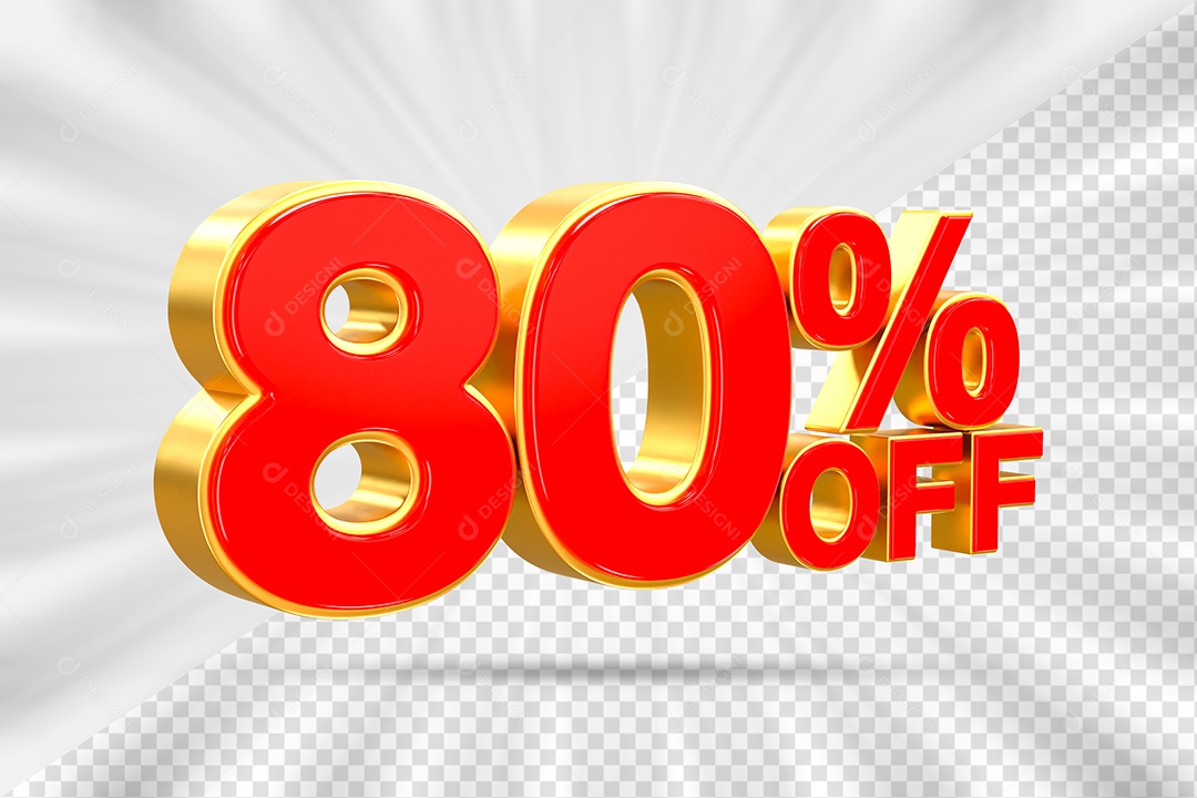 Elemento Número 80% OFF para Composição PSD