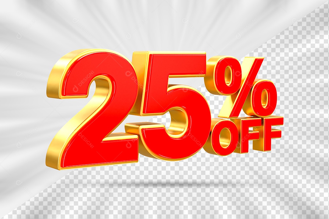 Elemento Número 25% OFF para Composição PSD