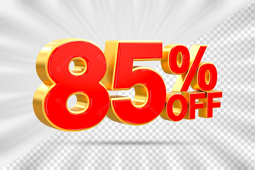 Elemento Número 85% OFF para Composição PSD