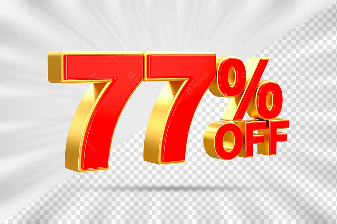 Elemento Número 77% OFF para Composição PSD