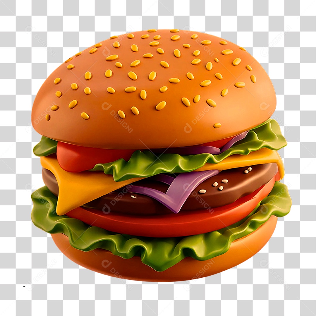 Hambúrguer PNG Transparente