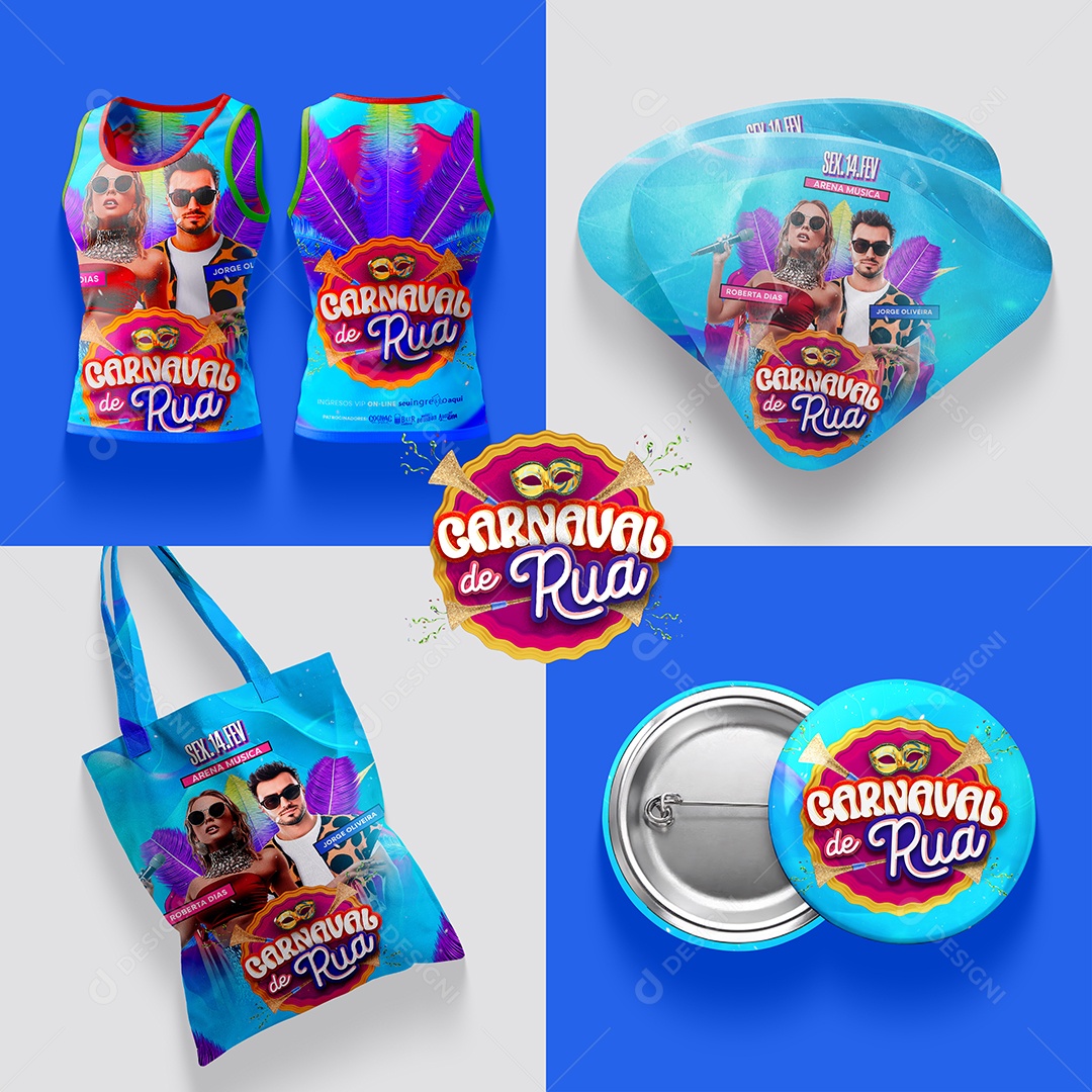 Mockup Brand Kit De Carnaval PSD Editável