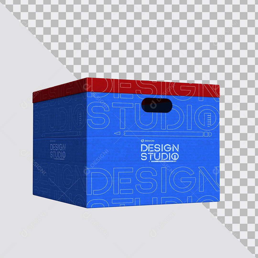 Mockup Caixa de Arquivo com Tampa PSD Editável