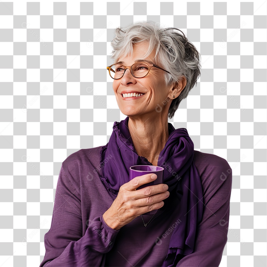 Fevereiro Roxo Mês Conscientização Doenças Crônicas PNG Transparente