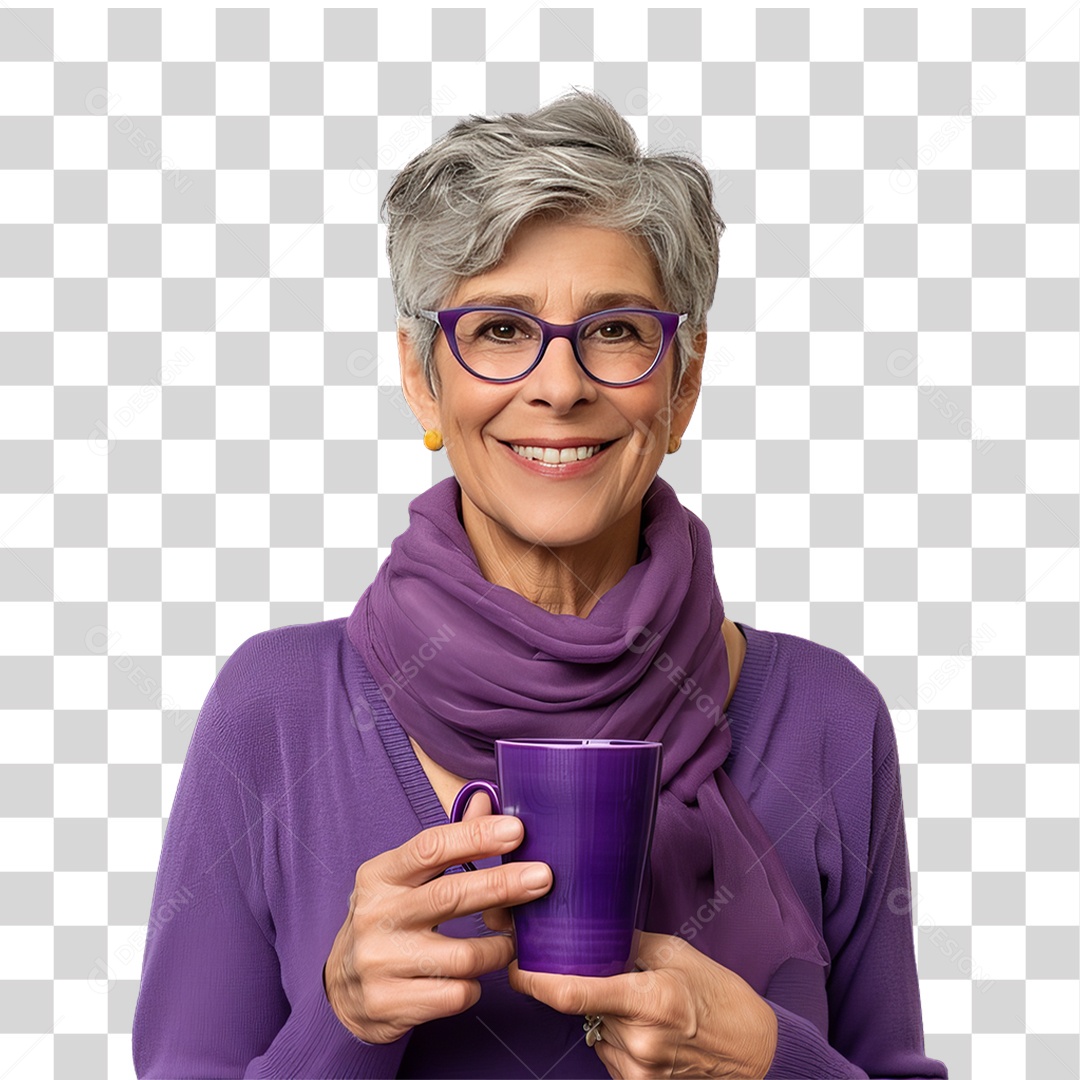 Fevereiro Roxo Mês Conscientização Doenças Crônicas PNG Transparente